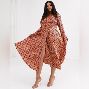 ASOS DESIGN | Python Print Wrap Dress